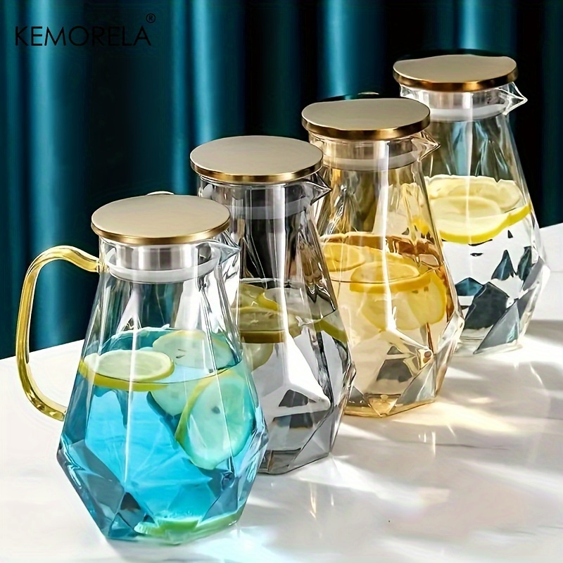 Cold Brew Jar - 1 SZTUK Diamentowy zestaw szklanych czajniczków