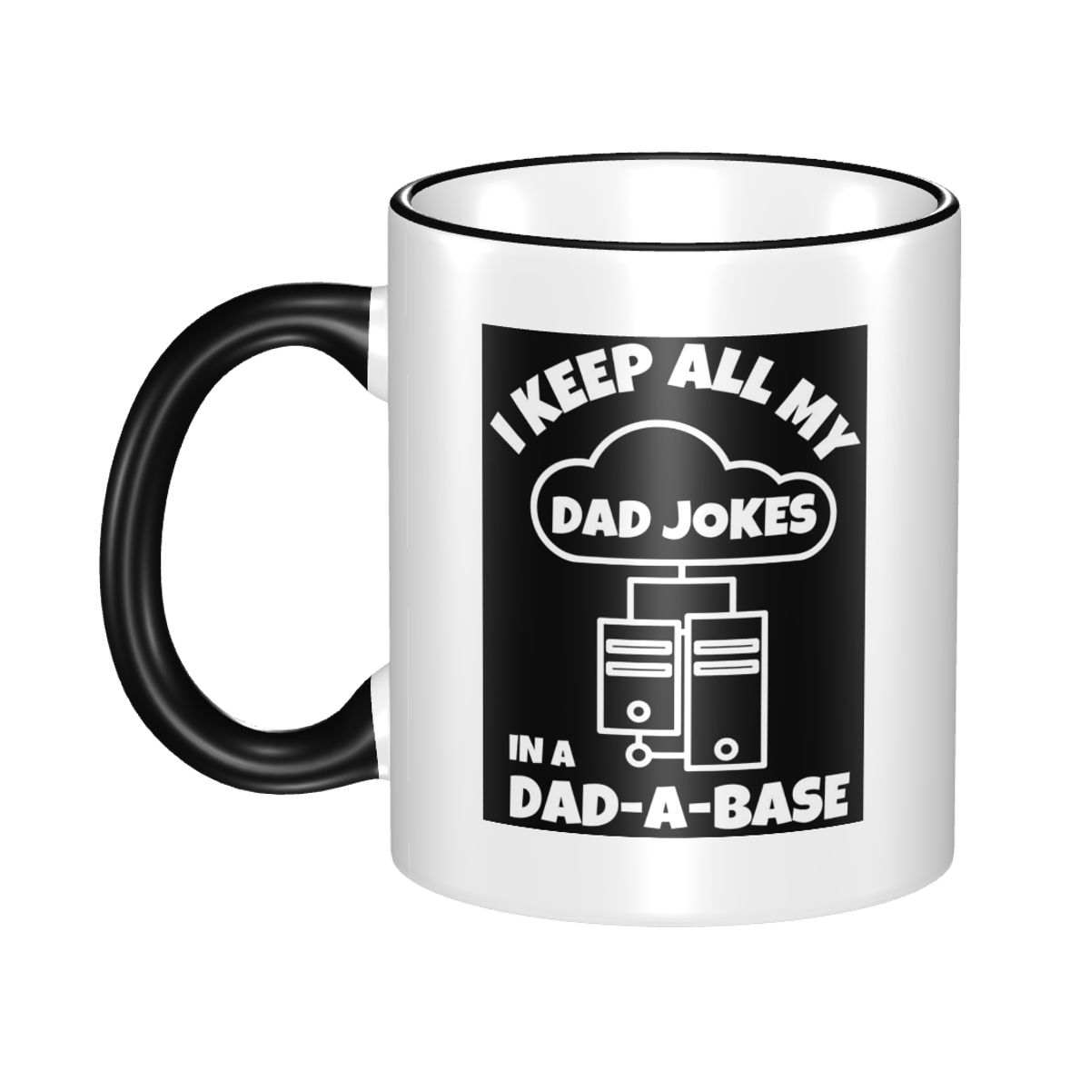 Coffee Tea Jokes - Kubek z dowcipami o tacie, w