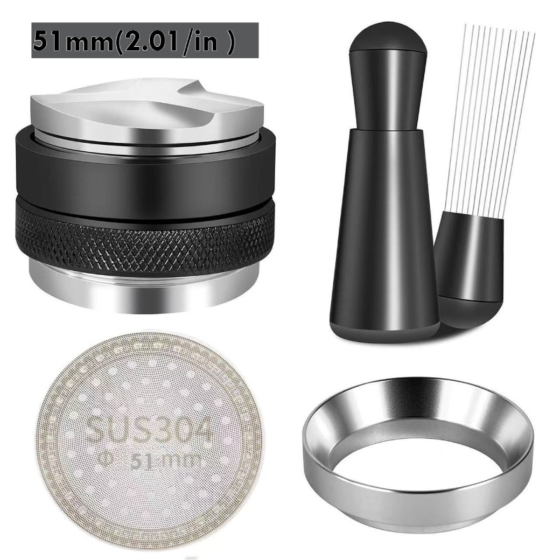 Coffee Tamper Leveler - Zestaw do espresso 51/53/58mm, 5 elementów