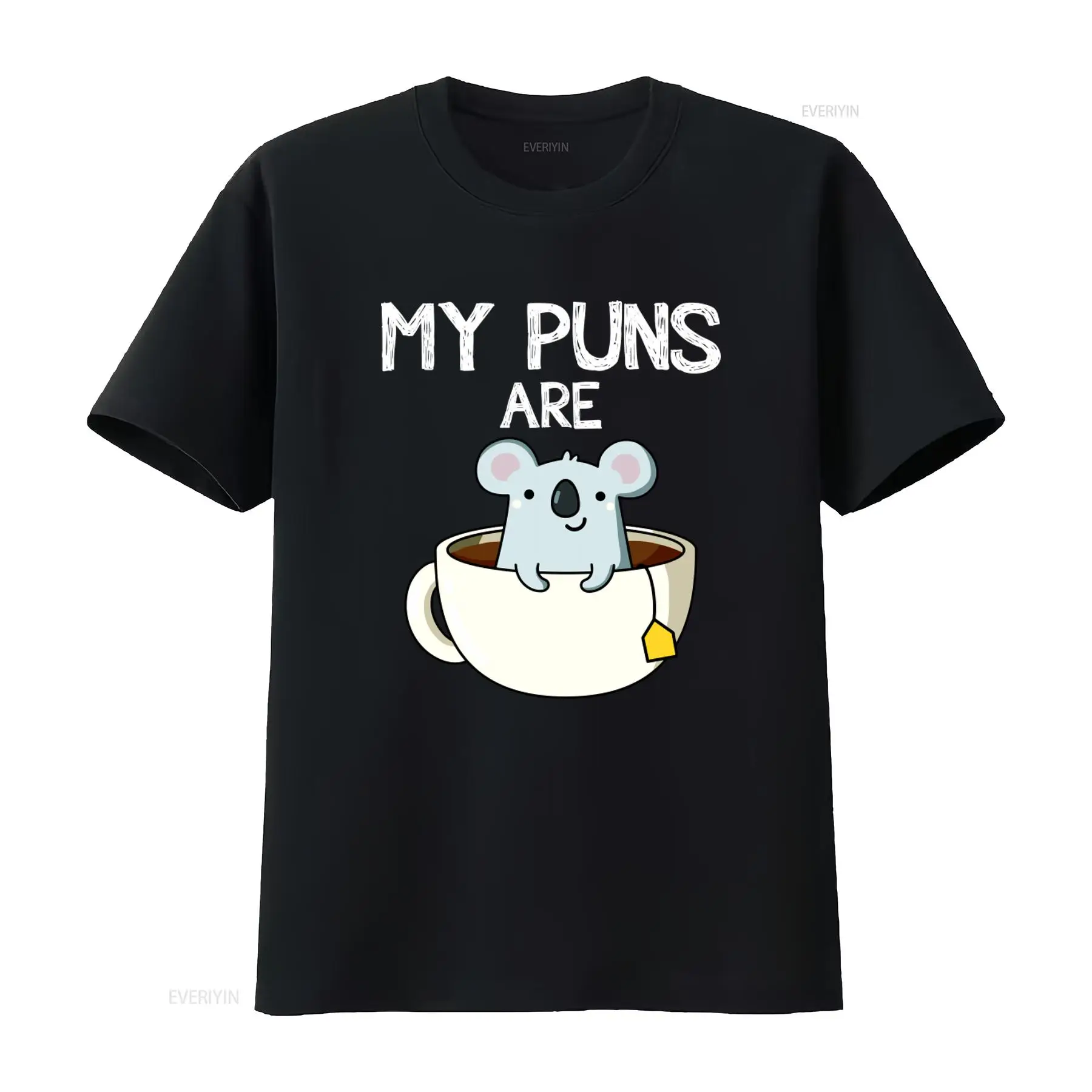 Coffee Tea Jokes - Zabawna koszulka z nadrukiem: Moje kalambury