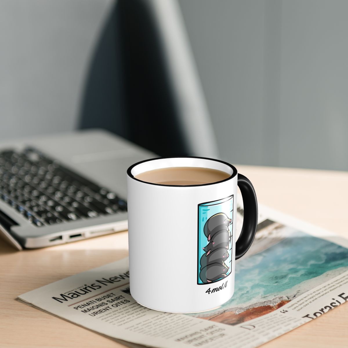 Kubek z żartem o chemii: 4 mol – Coffee Tea Jokes recenzja i cena