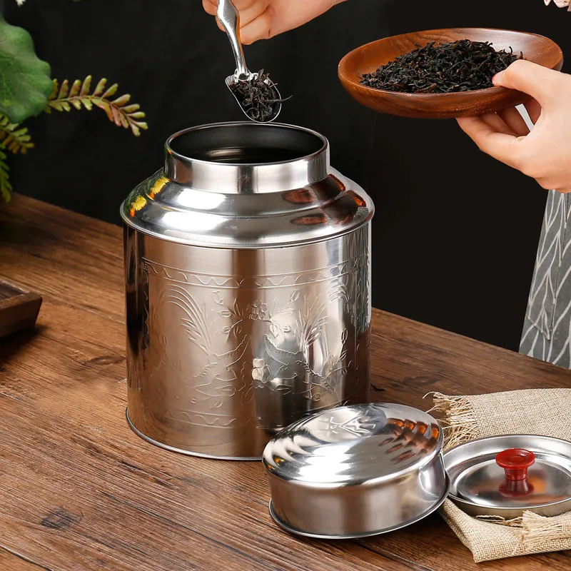 Duży pojemnik na herbatę ze st – Tea Coffee Sugar Container recenzja i cena
