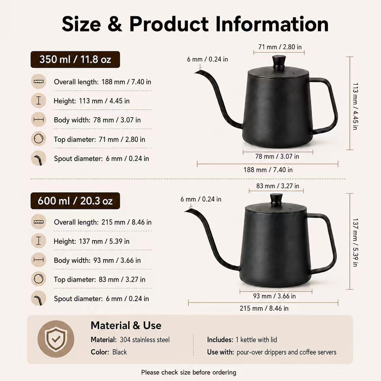 Czajnik do kawy ze stali nierd – Coffee Tea Brew recenzja i cena