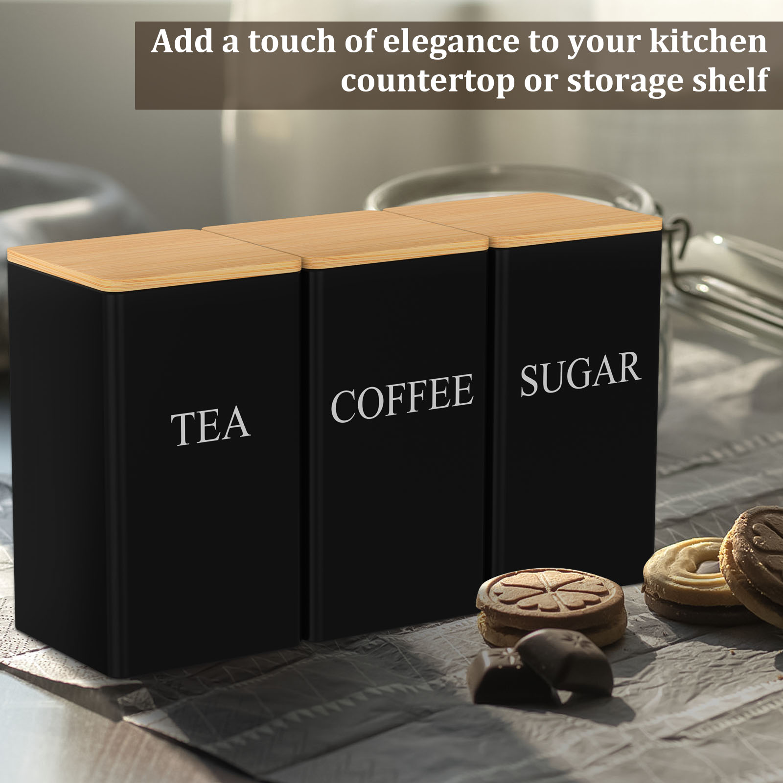 Metalowy pojemnik na kawę i he – Tea Coffee Sugar Container recenzja i cena